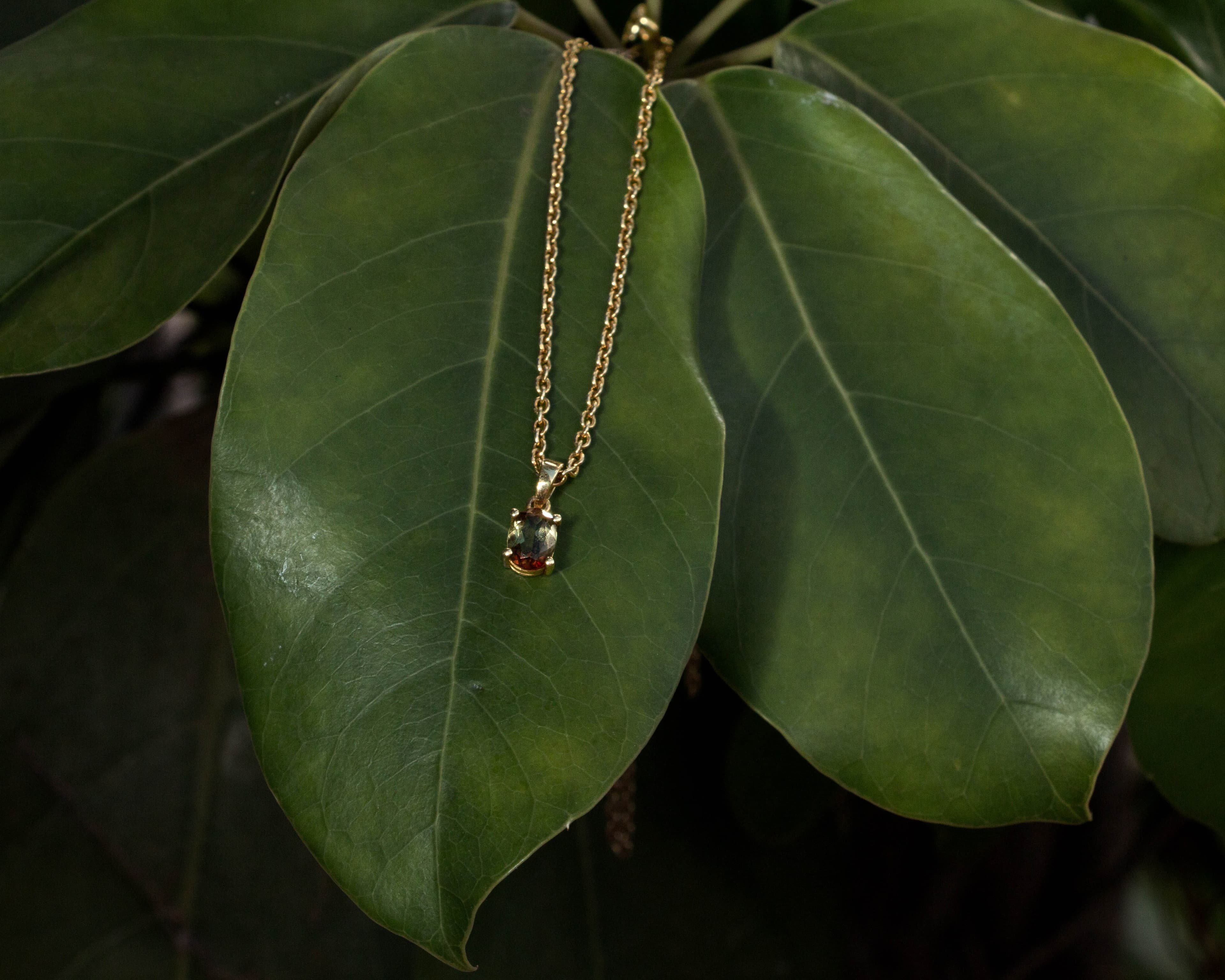 Collier Julian - Andalousite Orange Vert