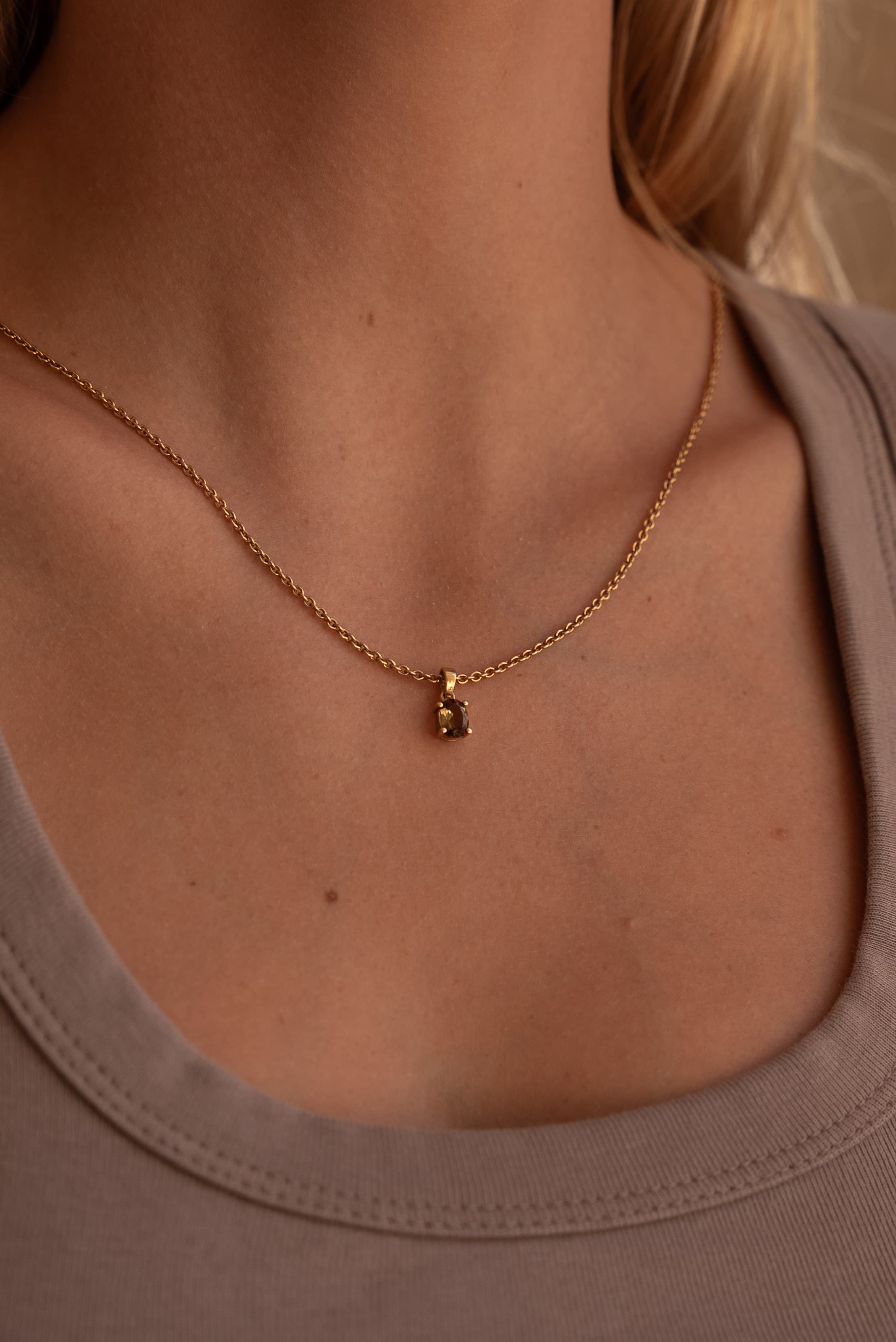 Collier Julian - Andalousite Orange Vert, photo 2