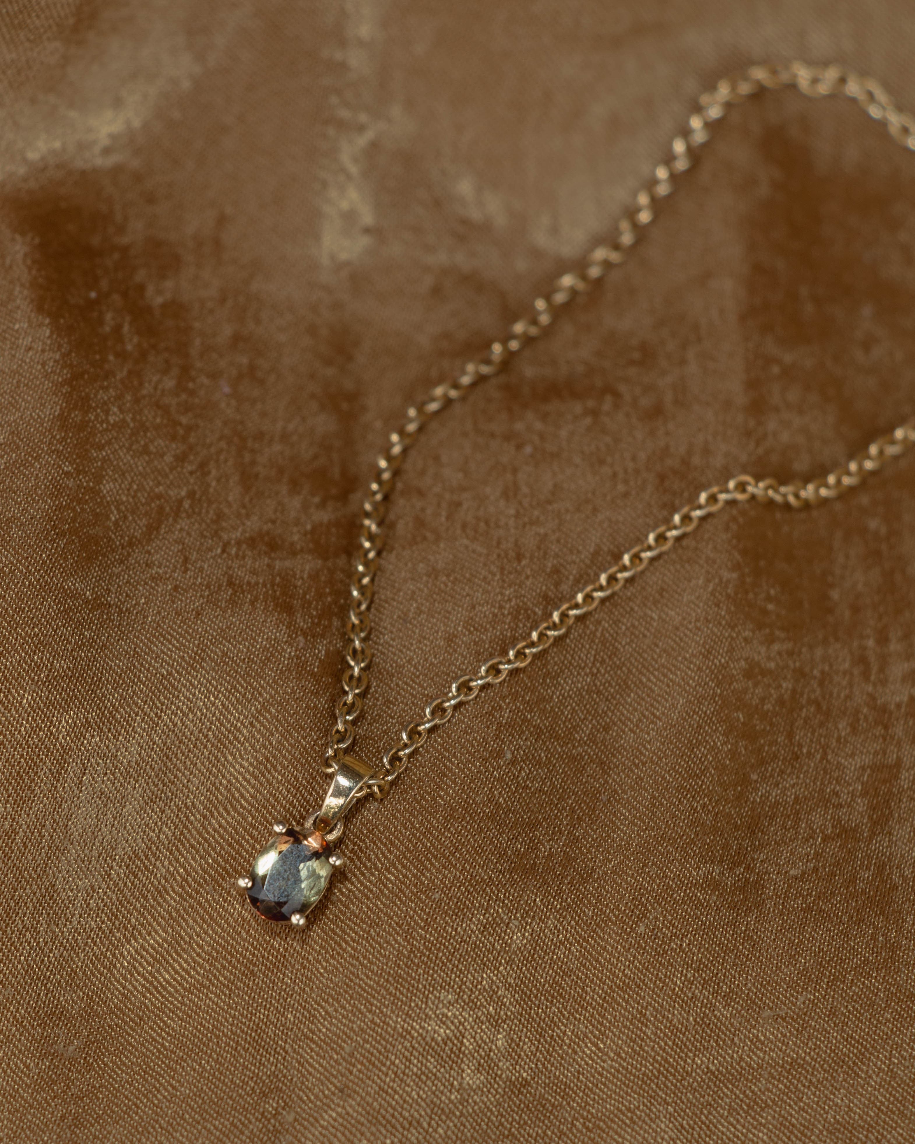 Collier Julian - Andalousite Orange Vert, photo 4