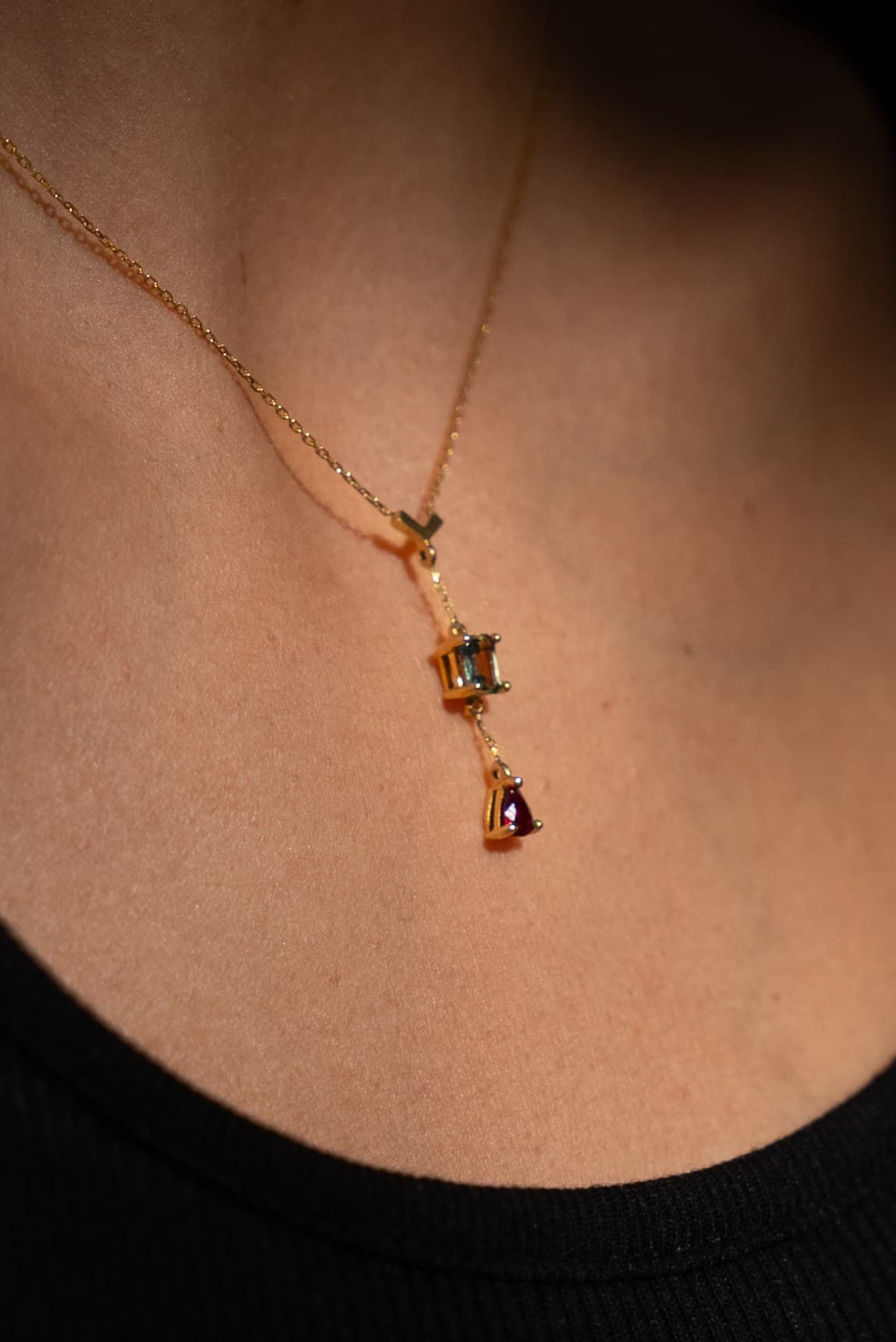 Collier Tosca - Saphir et Rubis, photo 2