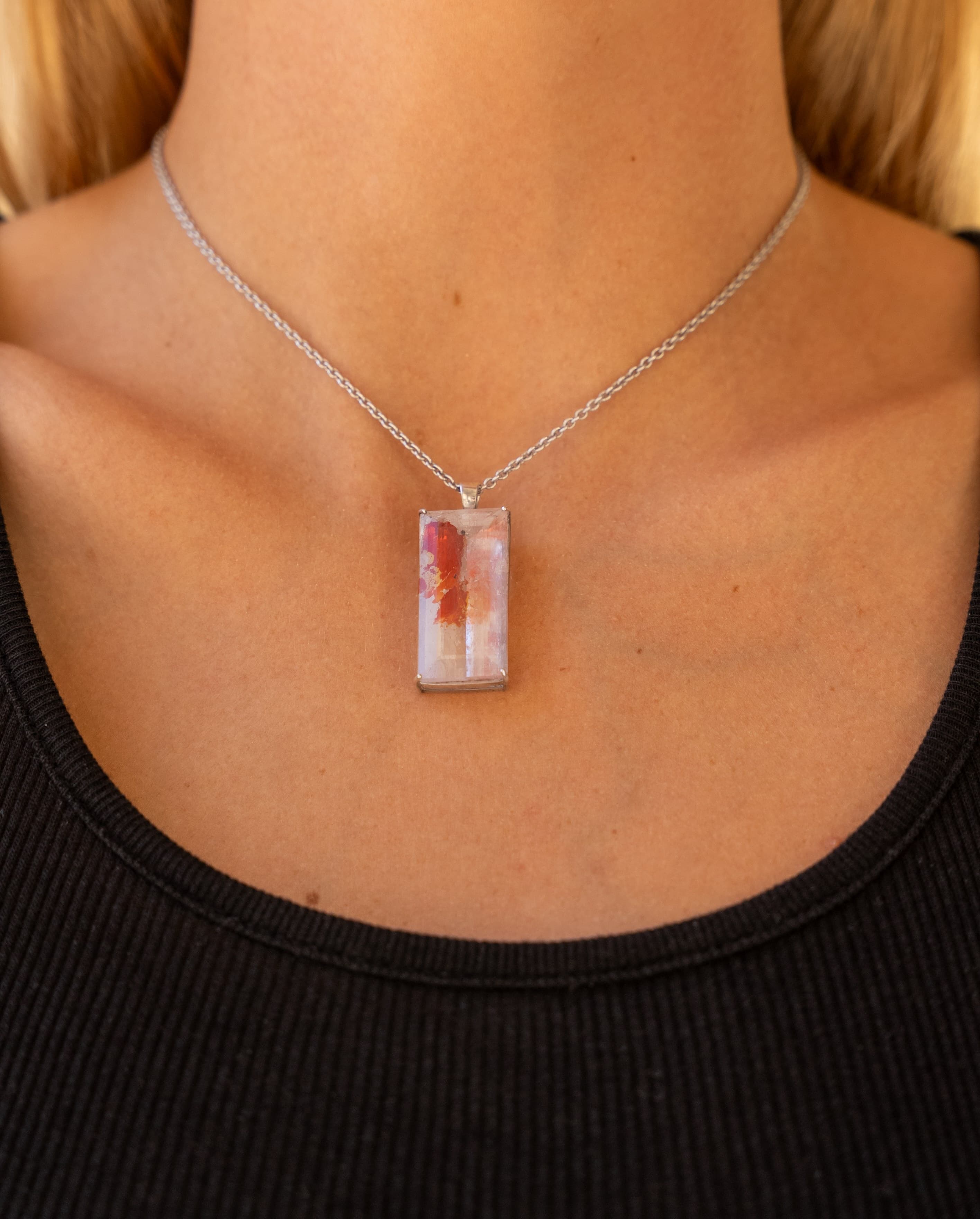 Collier Agathe - Quartz Hématoïde, photo 2