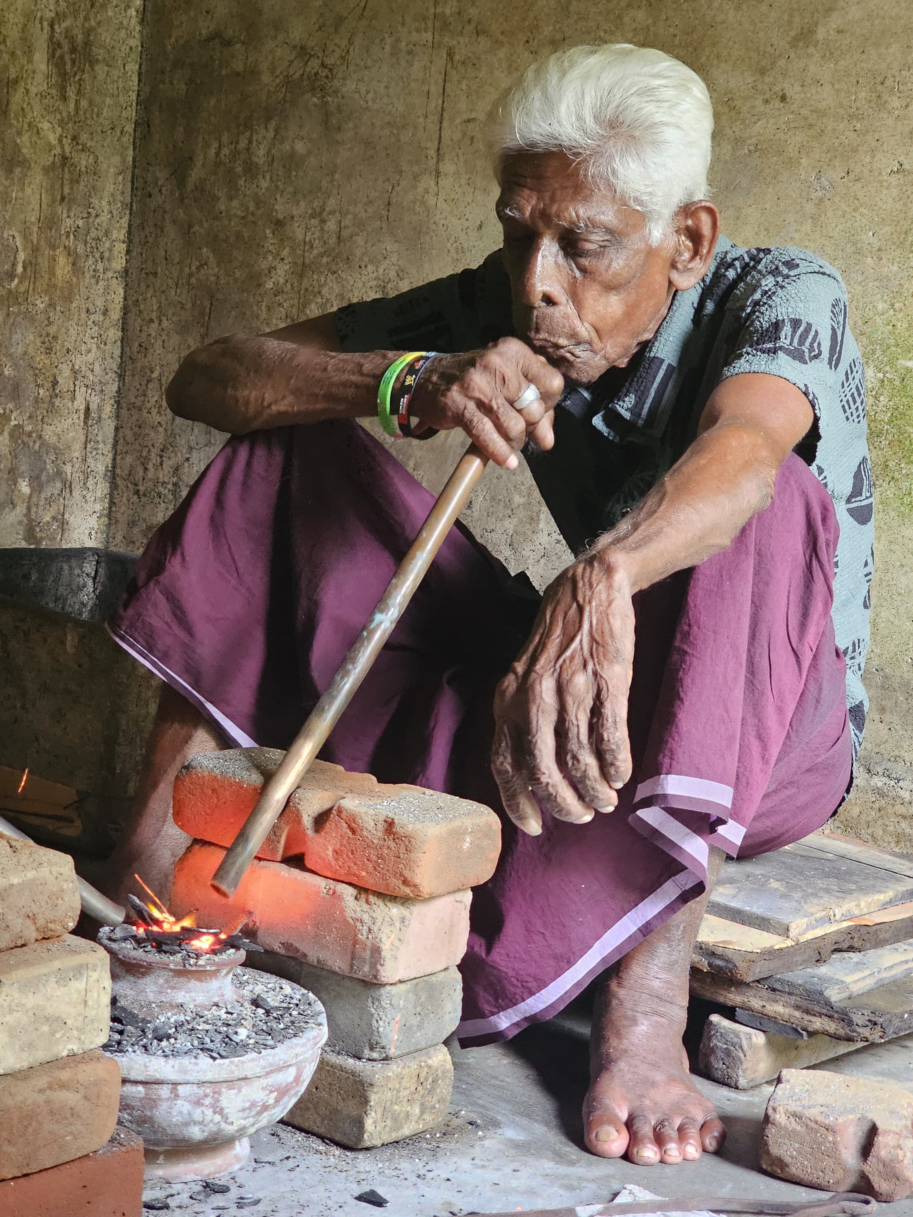 Méthode traditionnelle pour chauffer les saphirs